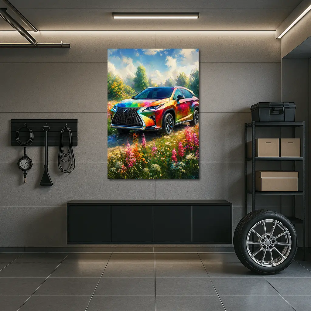 Lexus RX Colorful Art Floral Meadow – Wall Art