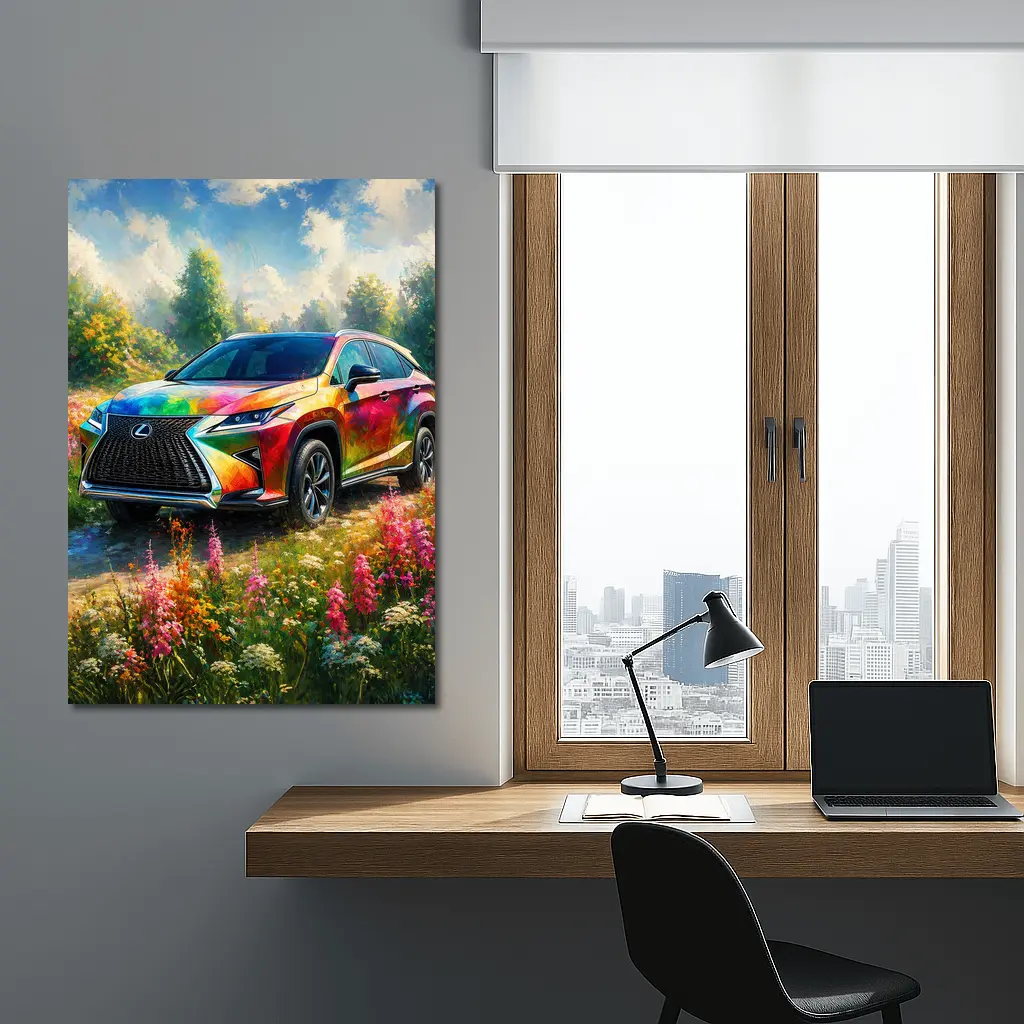 Lexus RX Colorful Art Floral Meadow – Wall Art