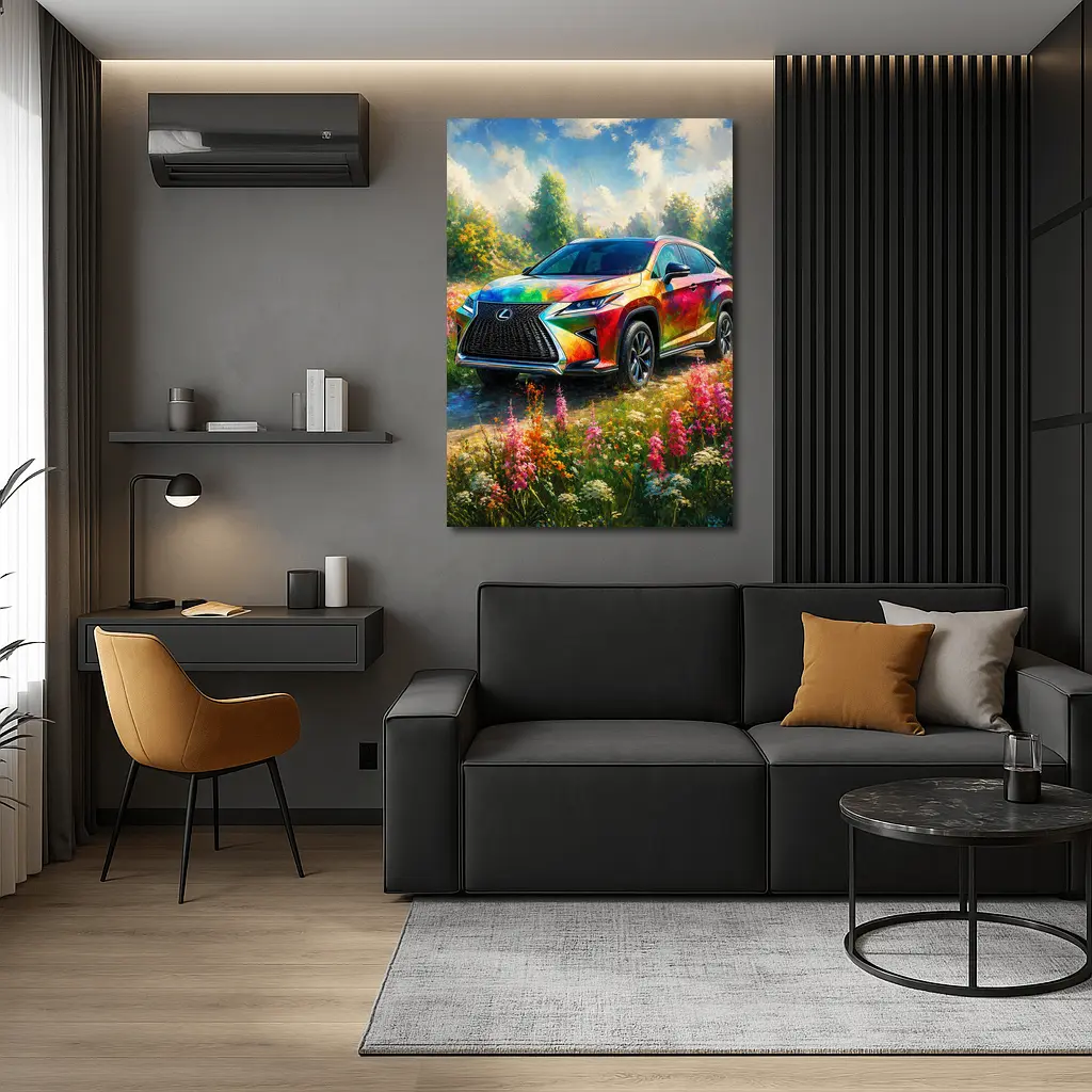 Lexus RX Colorful Art Floral Meadow – Wall Art
