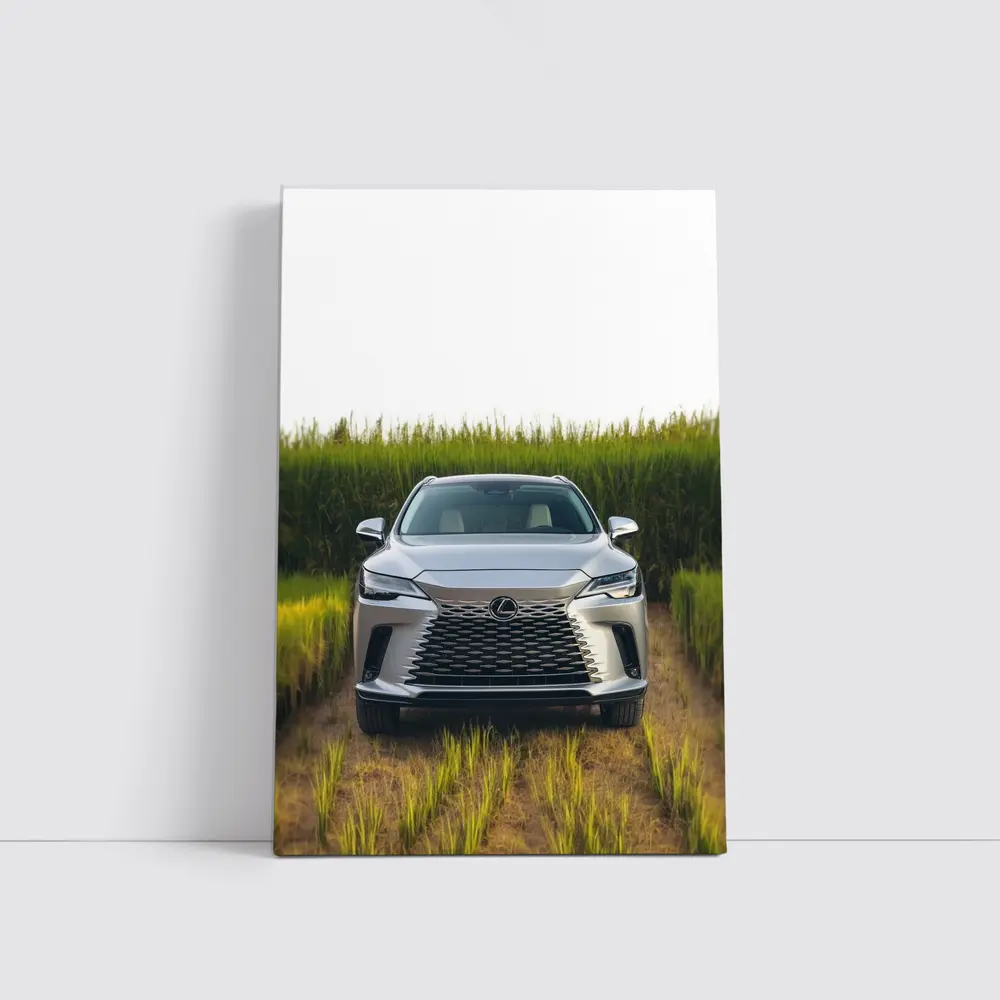 Lexus RX Silver SUV Green Field – Wall Art