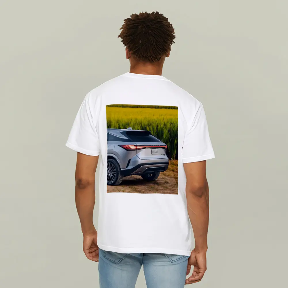 Lexus RX Hybrid Silver SUV Green Field – T-Shirts
