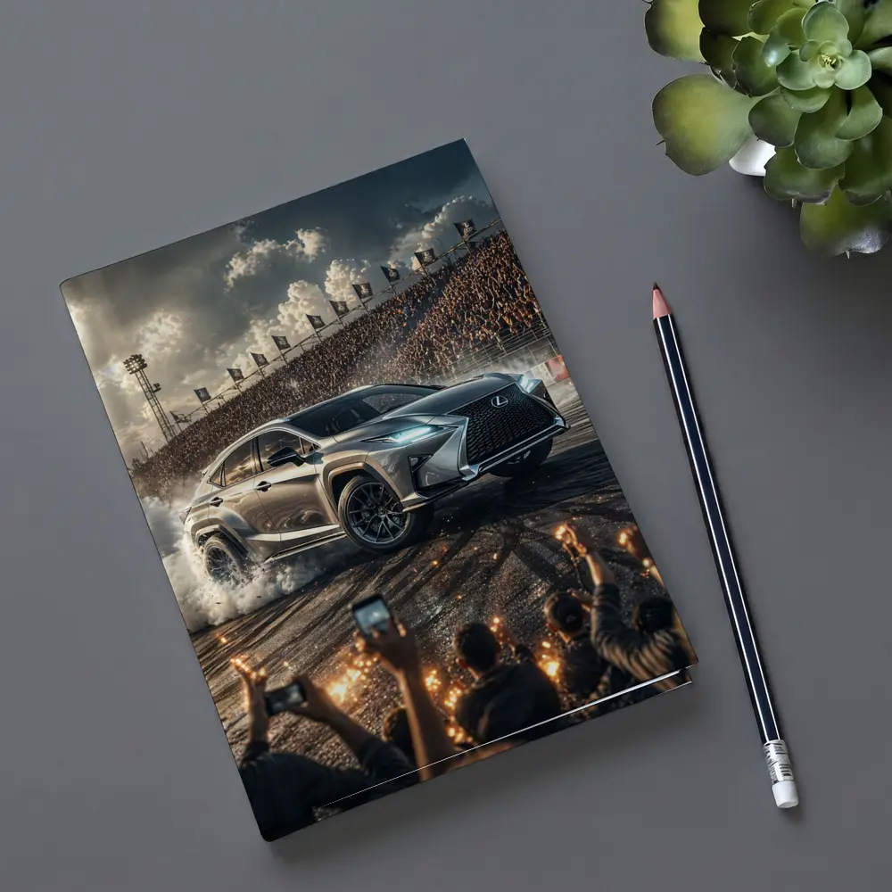 Lexus RX Drifting on Racing Track Crowd – Notebooks