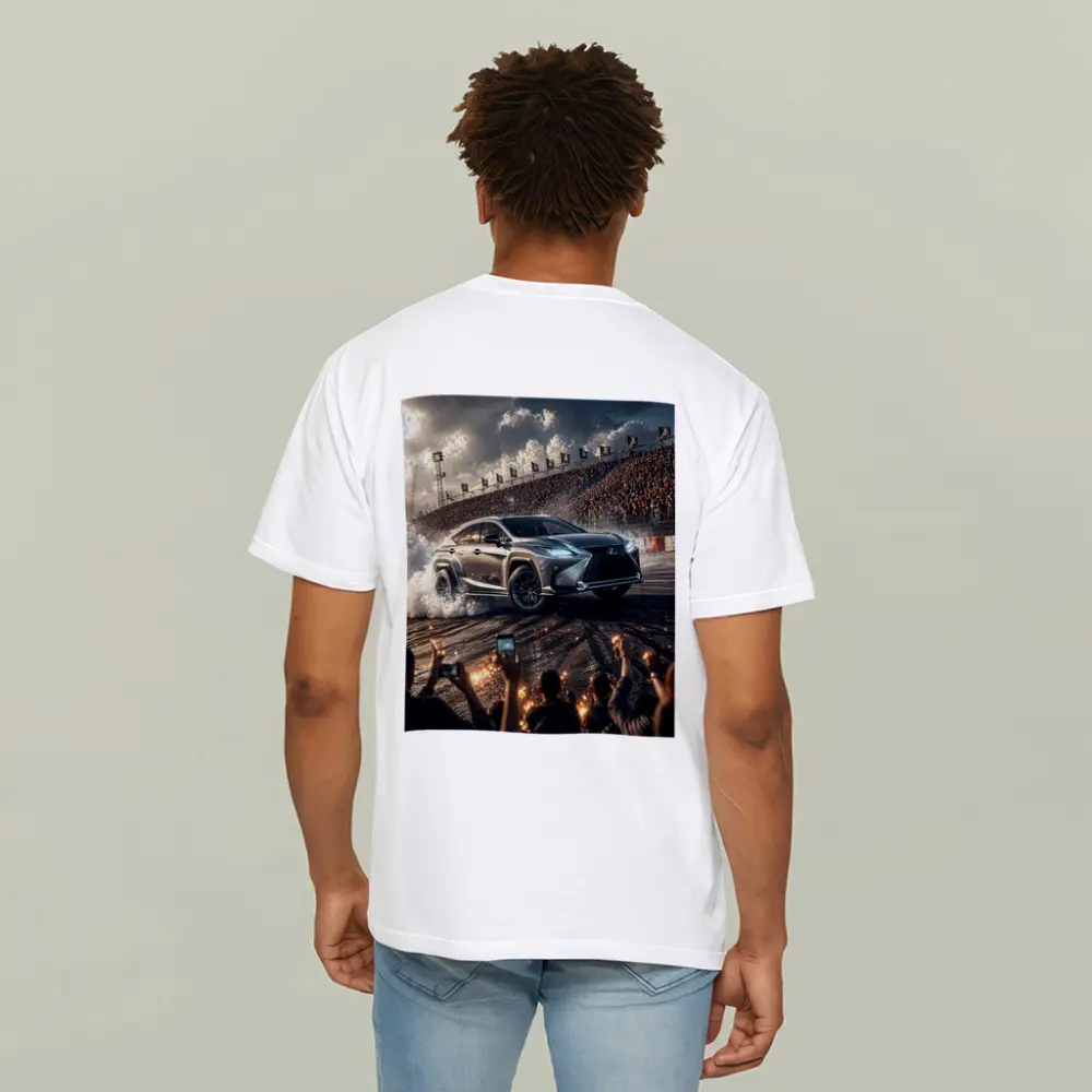 Lexus RX Drifting on Racing Track Crowd – T-Shirts