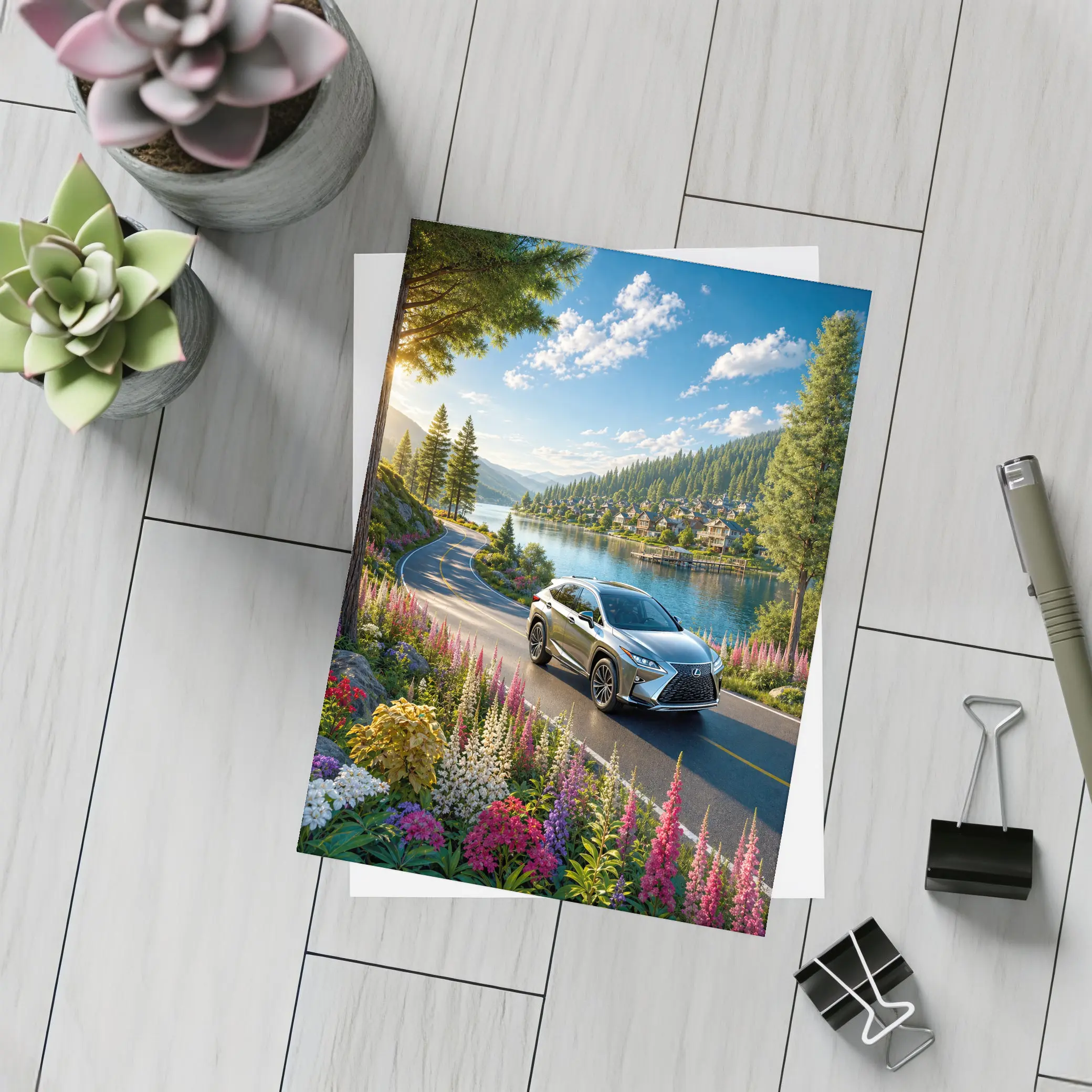 Lexus RX Lakeside Road Sunny Mountain Drive – Postcards