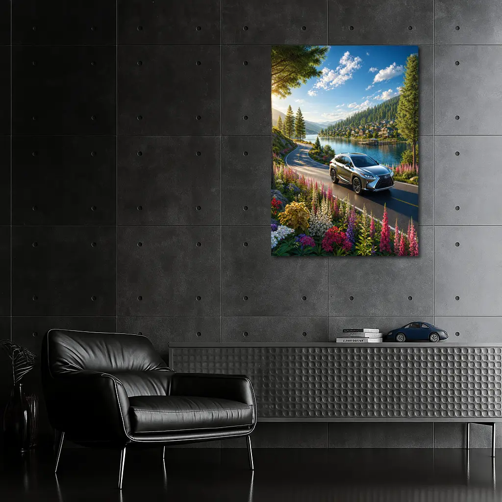 Lexus RX Lakeside Road Sunny Mountain Drive – Wall Art