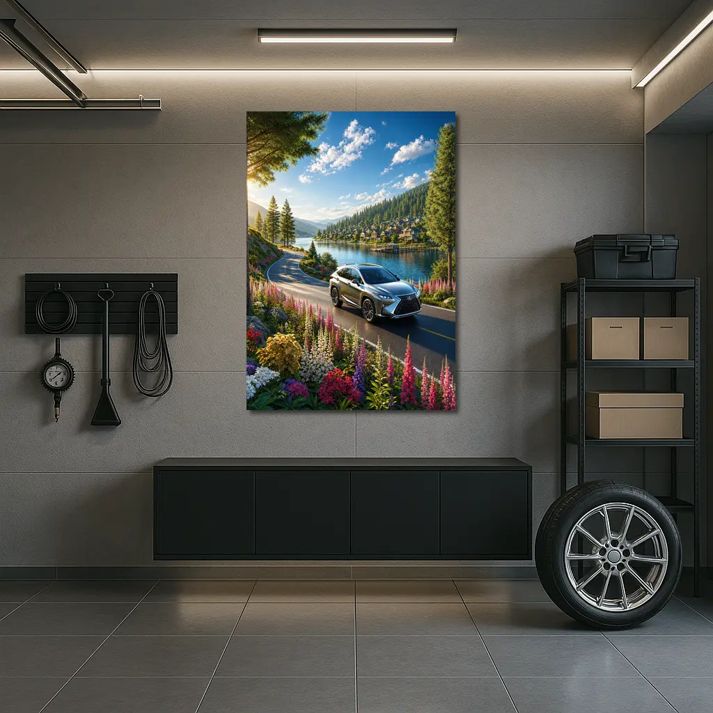 Lexus RX Lakeside Road Sunny Mountain Drive – Wall Art