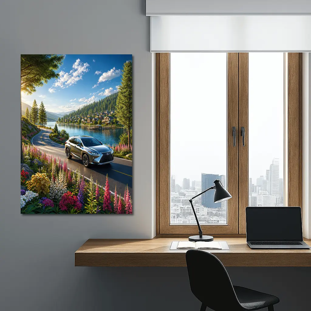 Lexus RX Lakeside Road Sunny Mountain Drive – Wall Art