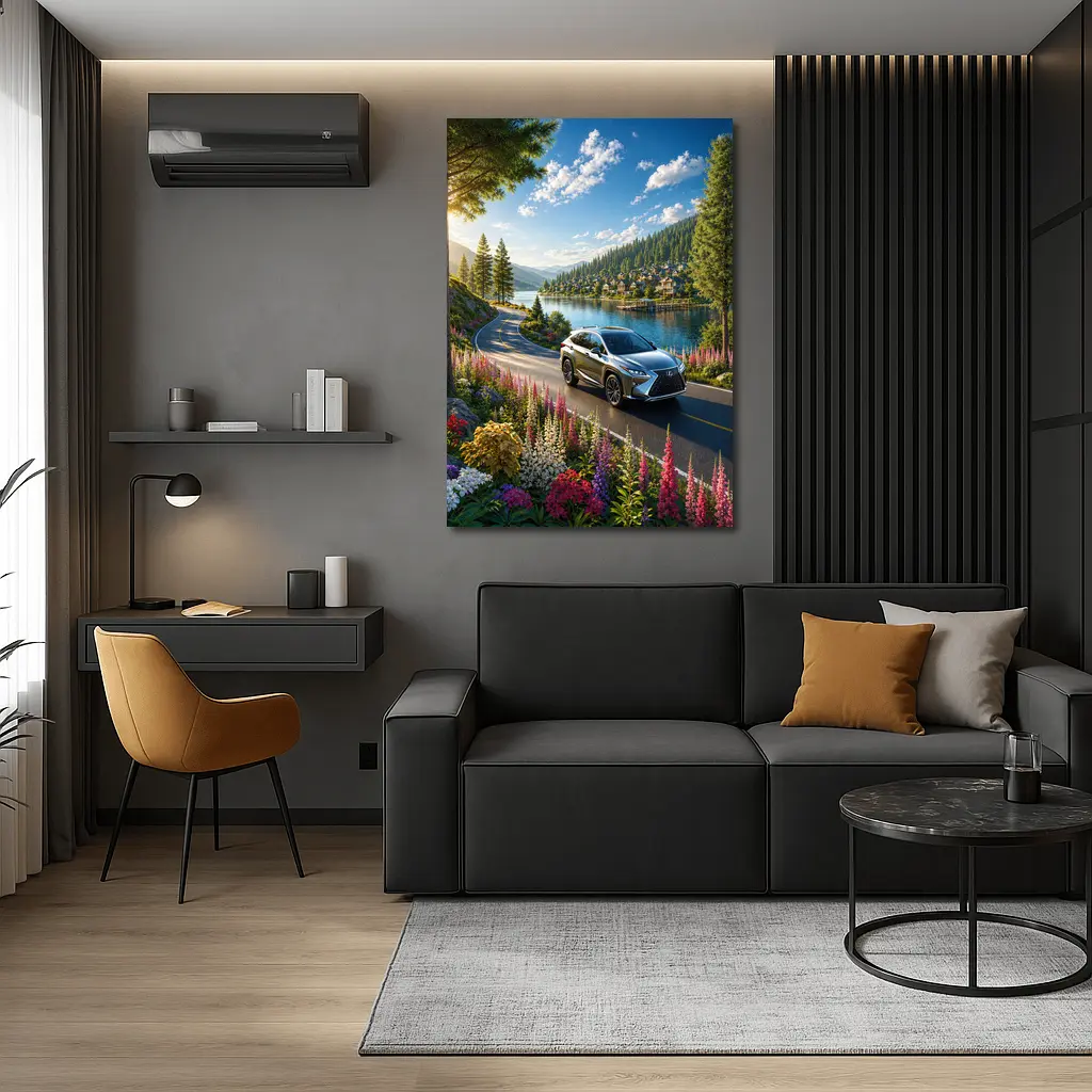 Lexus RX Lakeside Road Sunny Mountain Drive – Wall Art