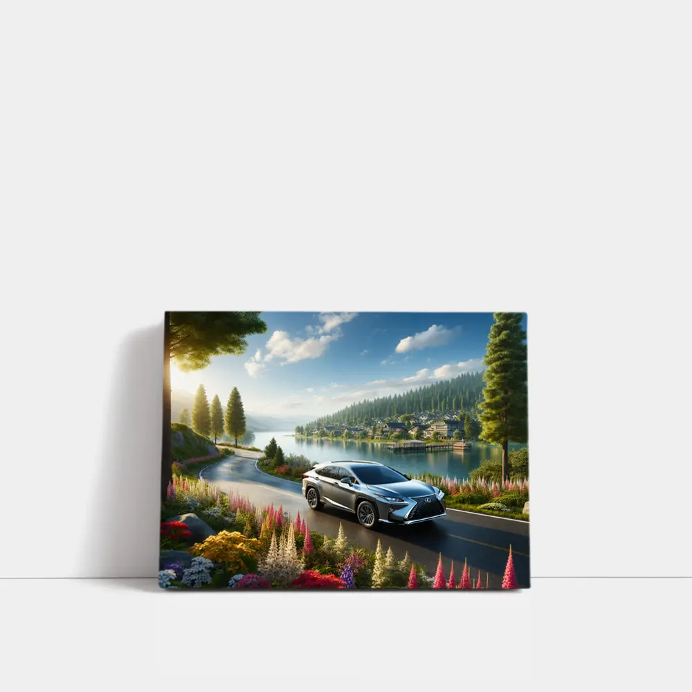 Lexus RX SUV Lakeside Road Scenic Drive – Wall Art