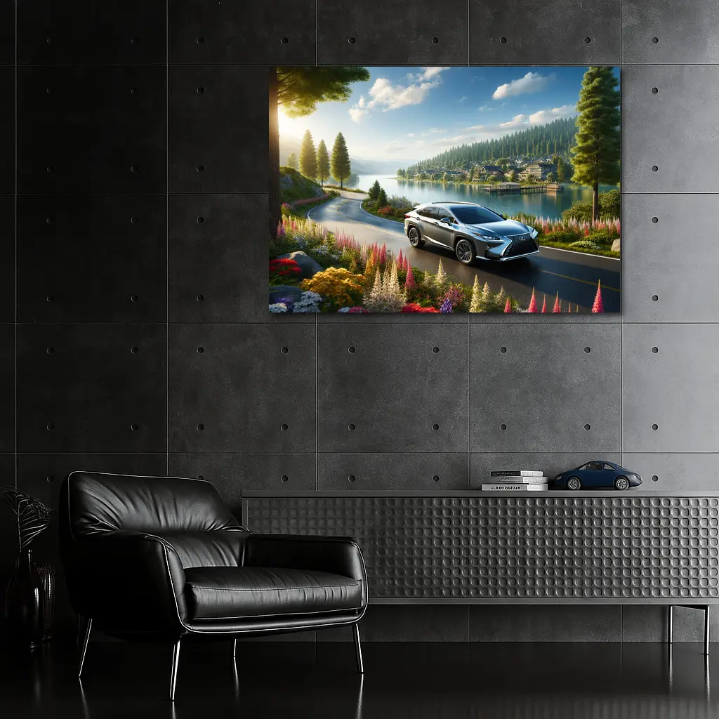 Lexus RX SUV Lakeside Road Scenic Drive – Wall Art