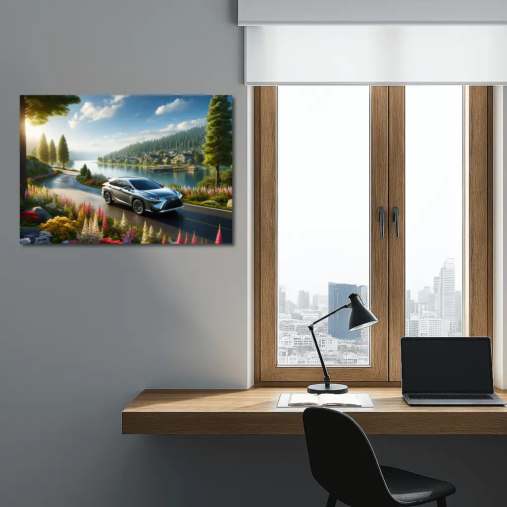 Lexus RX SUV Lakeside Road Scenic Drive – Wall Art