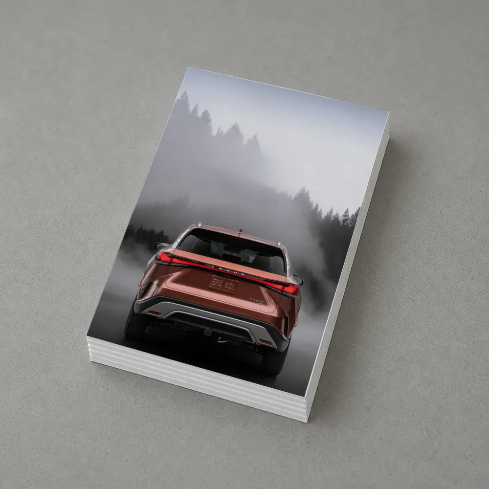 Lexus RX Rear View Misty Forest – Postcards