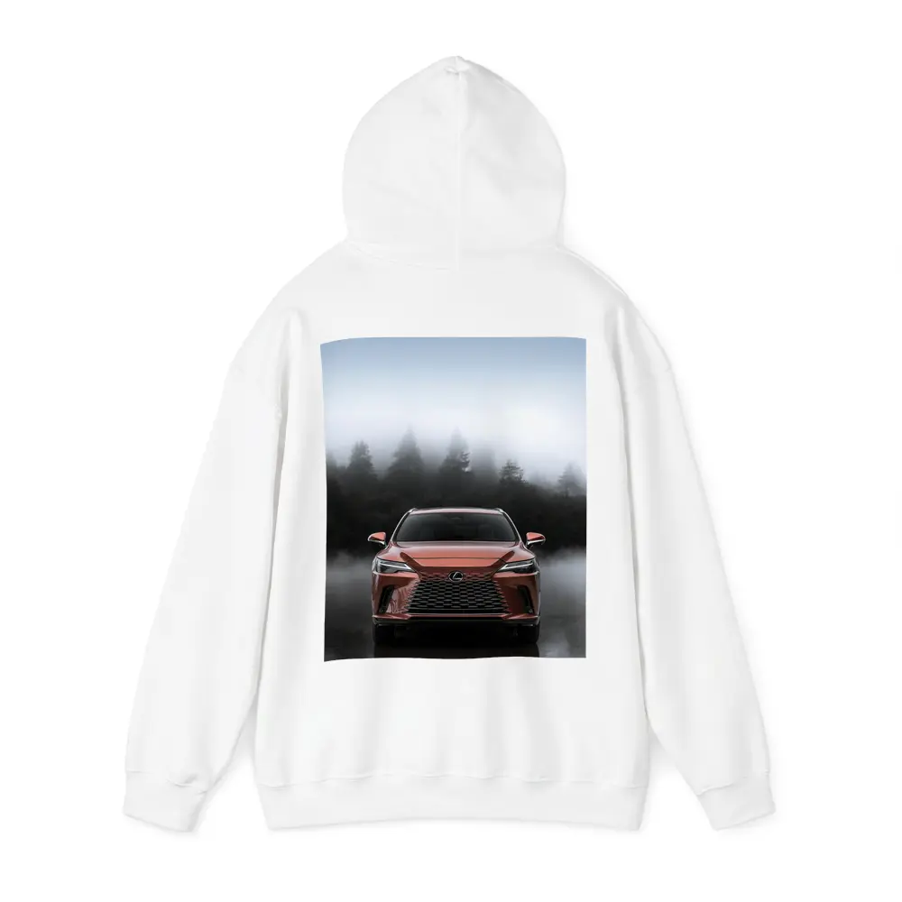 Lexus RX Orange Front View Foggy Forest – Hoodies