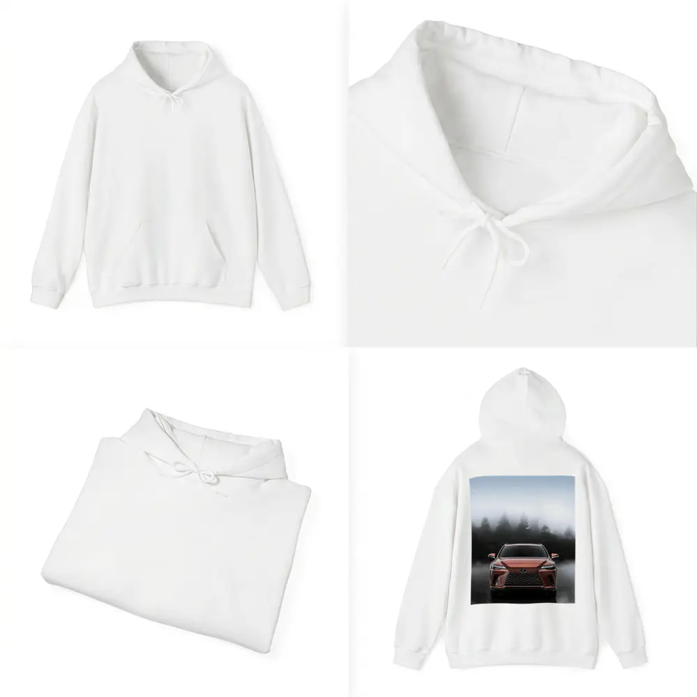 Lexus RX Orange Front View Foggy Forest – Hoodies