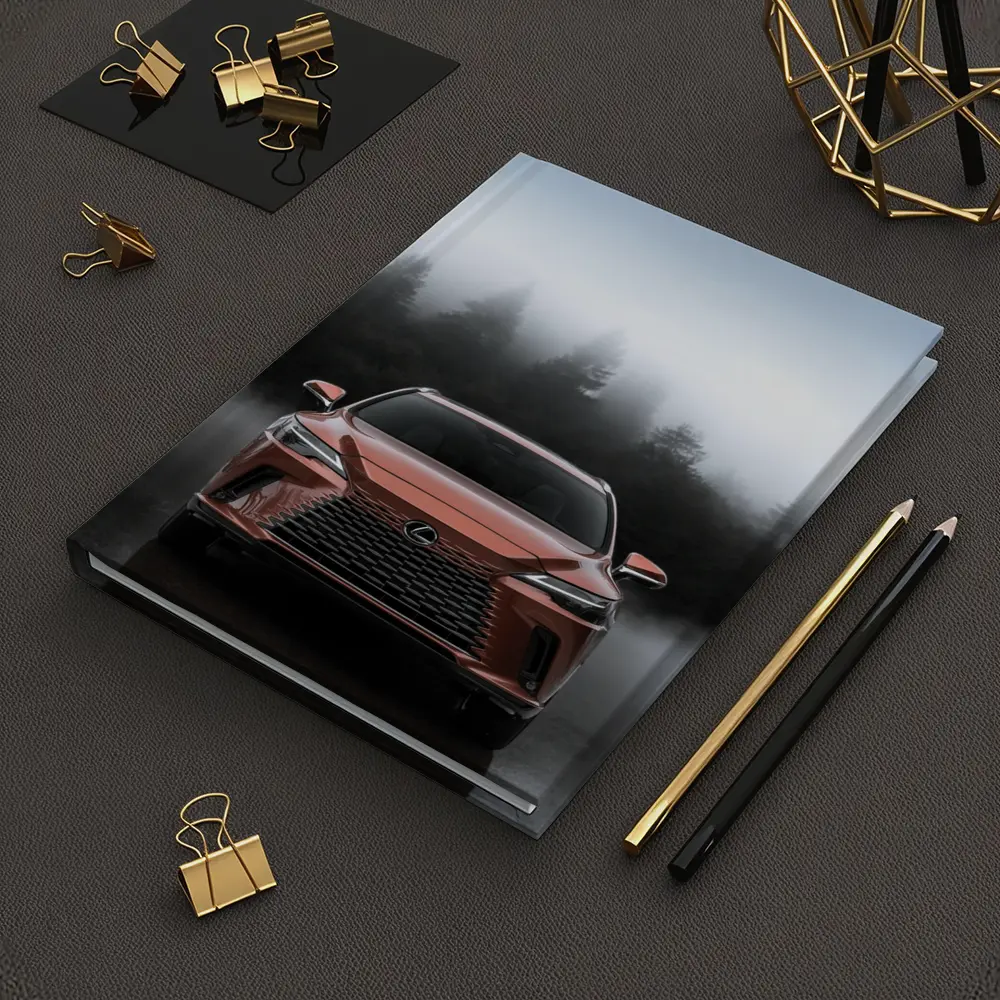 Lexus RX Orange Front View Foggy Forest – Notebooks