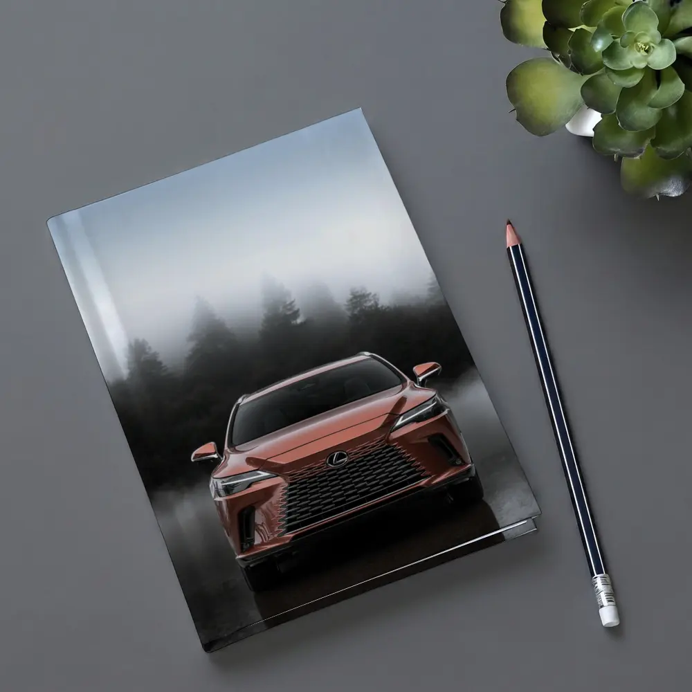 Lexus RX Orange Front View Foggy Forest – Notebooks