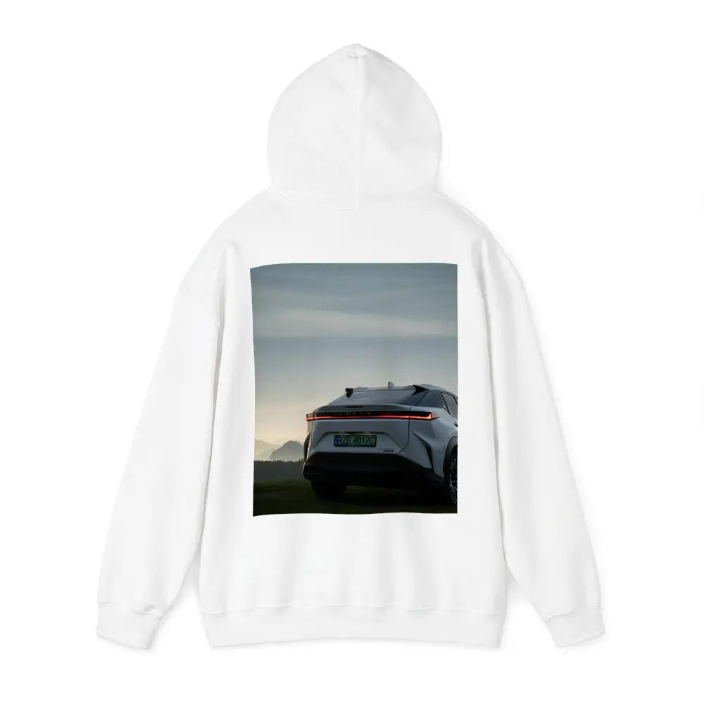 Lexus RZ Rear View Mountain Dusk – Hoodies