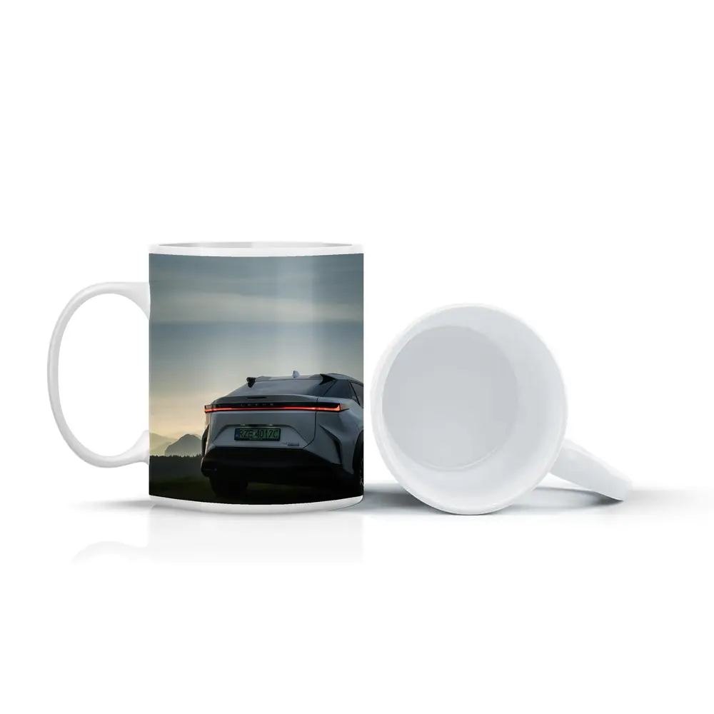 Lexus RZ Rear View Mountain Dusk – Mugs
