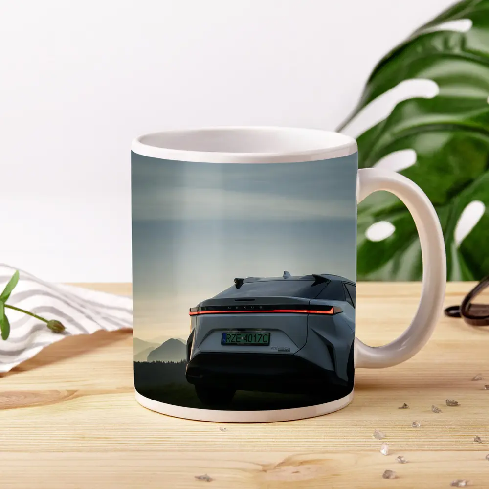 Lexus RZ Rear View Mountain Dusk – Mugs