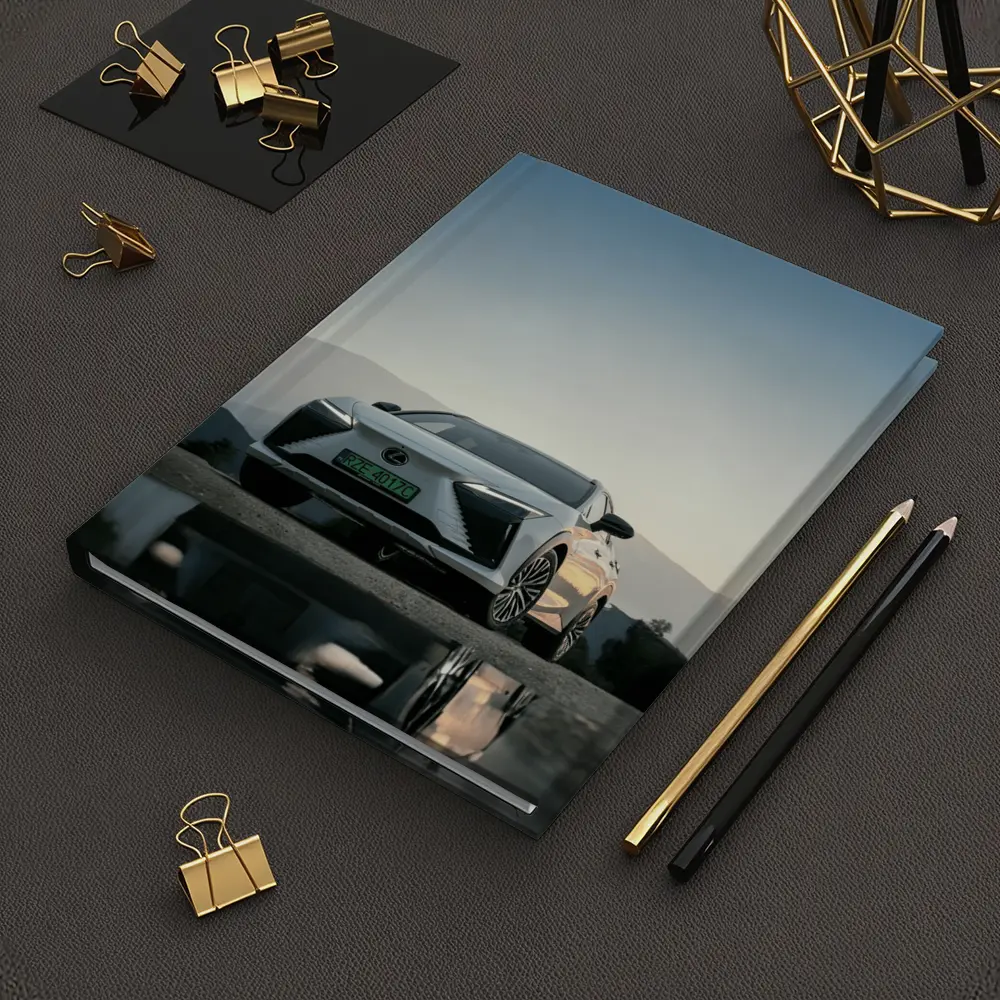 Lexus RZ White SUV Mountain Backdrop – Notebooks