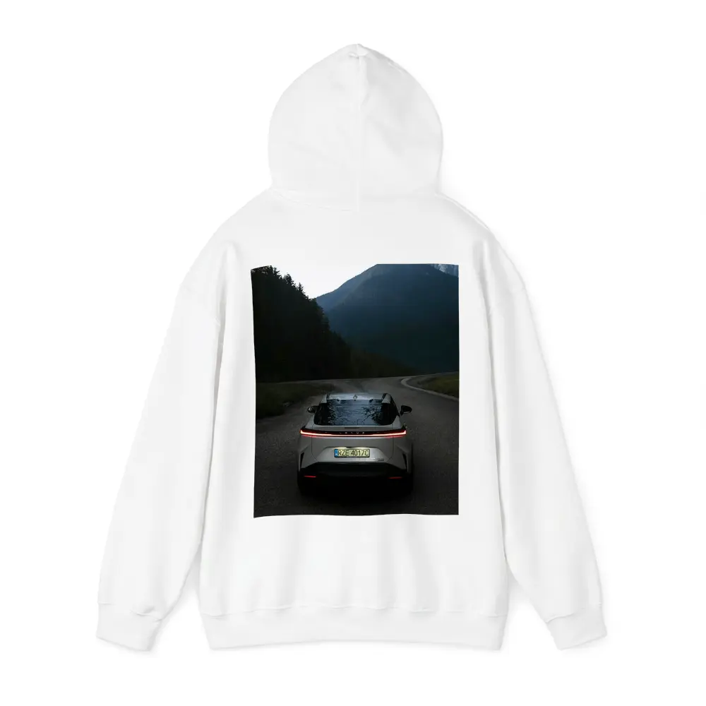 Lexus RZ On Mountain Road At Dusk – Hoodies