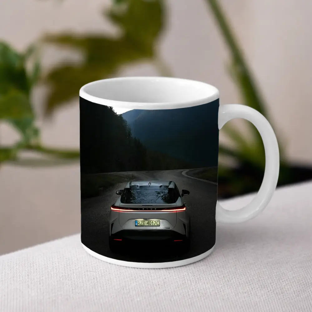 Lexus RZ On Mountain Road At Dusk – Mugs