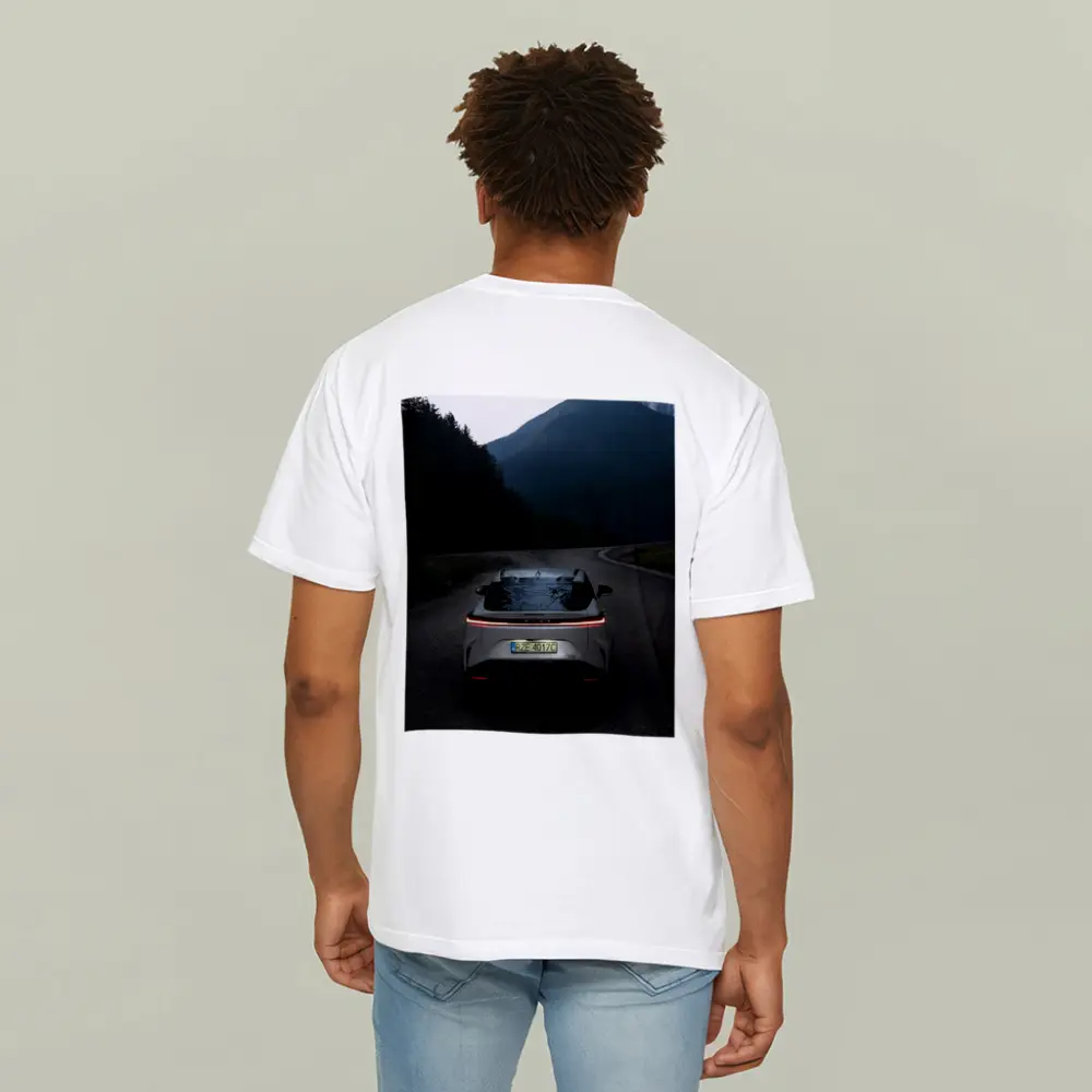 Lexus RZ On Mountain Road At Dusk – T-Shirts