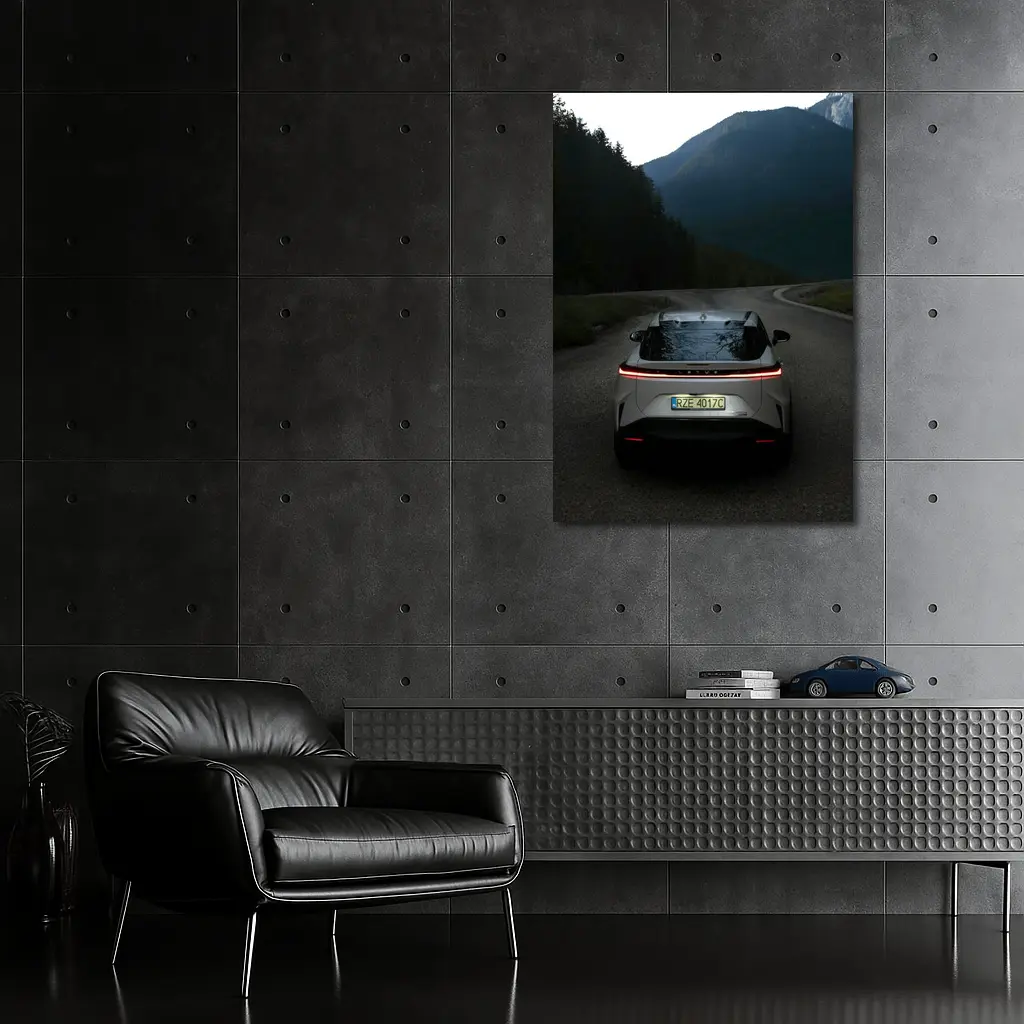 Lexus RZ On Mountain Road At Dusk – Wall Art