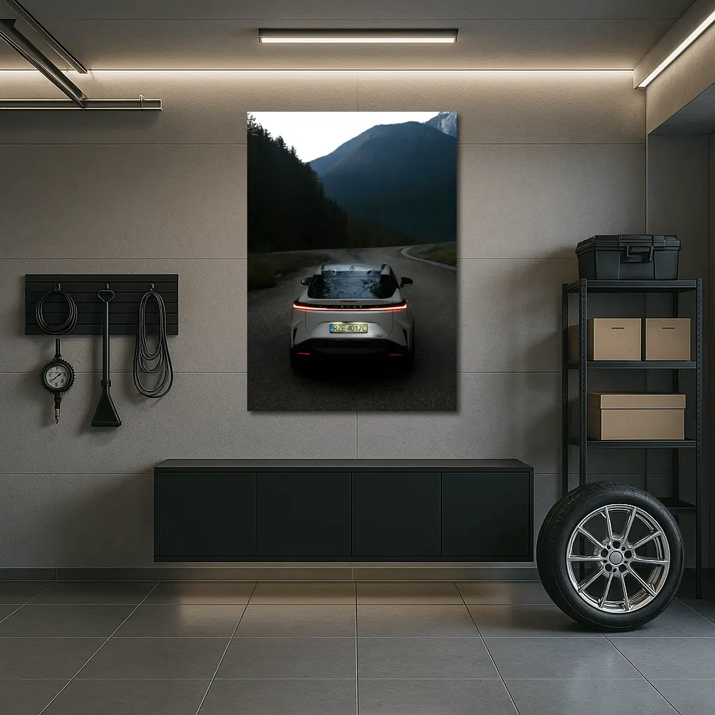 Lexus RZ On Mountain Road At Dusk – Wall Art