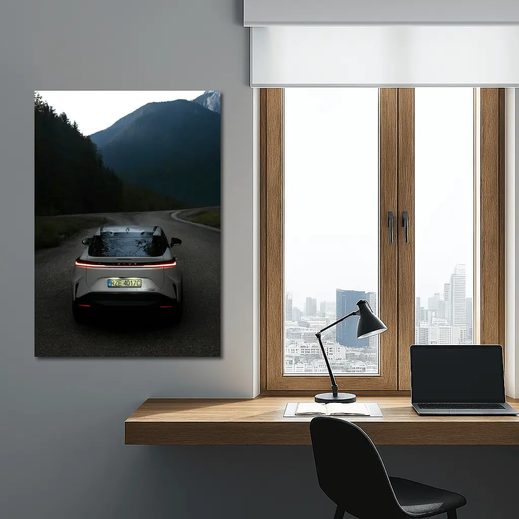 Lexus RZ On Mountain Road At Dusk – Wall Art