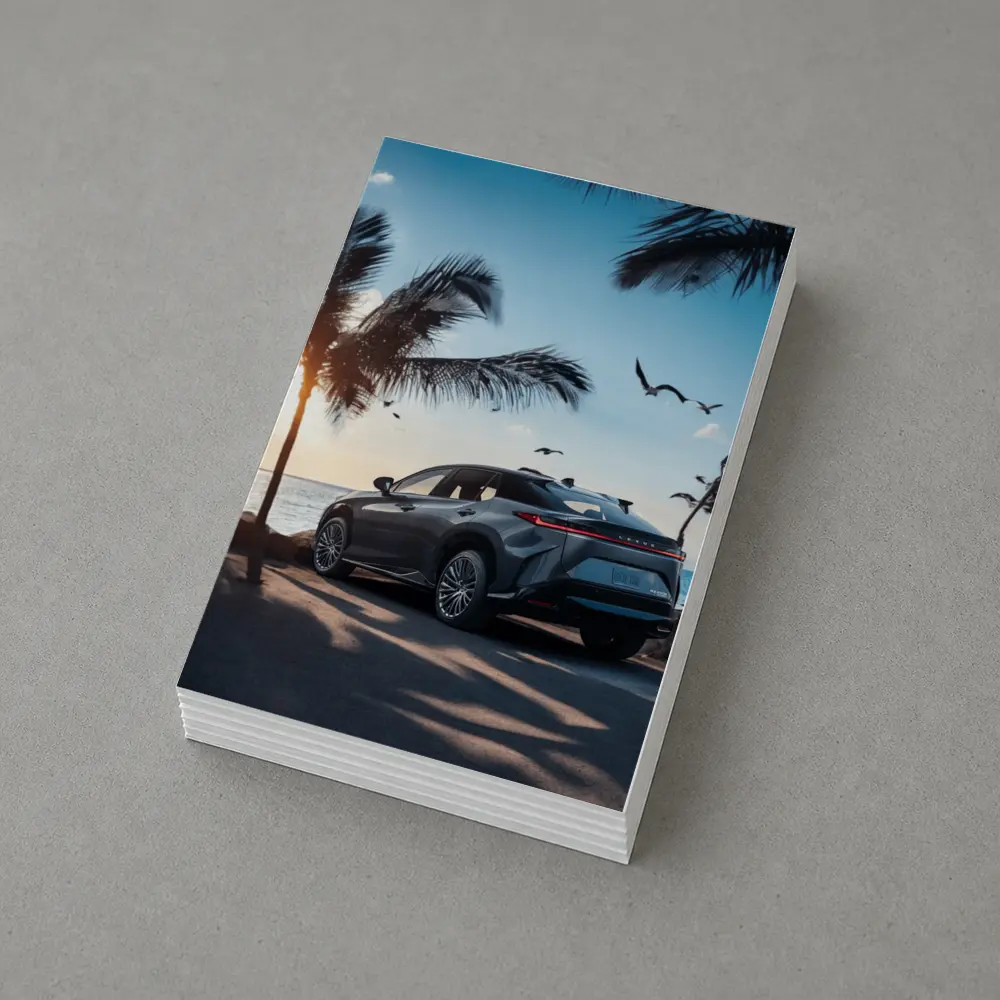 Lexus RZ Parked By Tropical Beach Sunset – Postcards