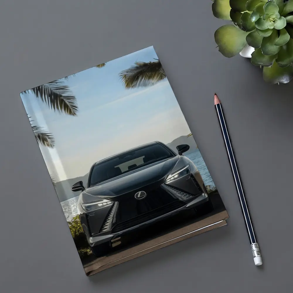 Lexus RZ Front View Coastal Palm Setting – Notebooks