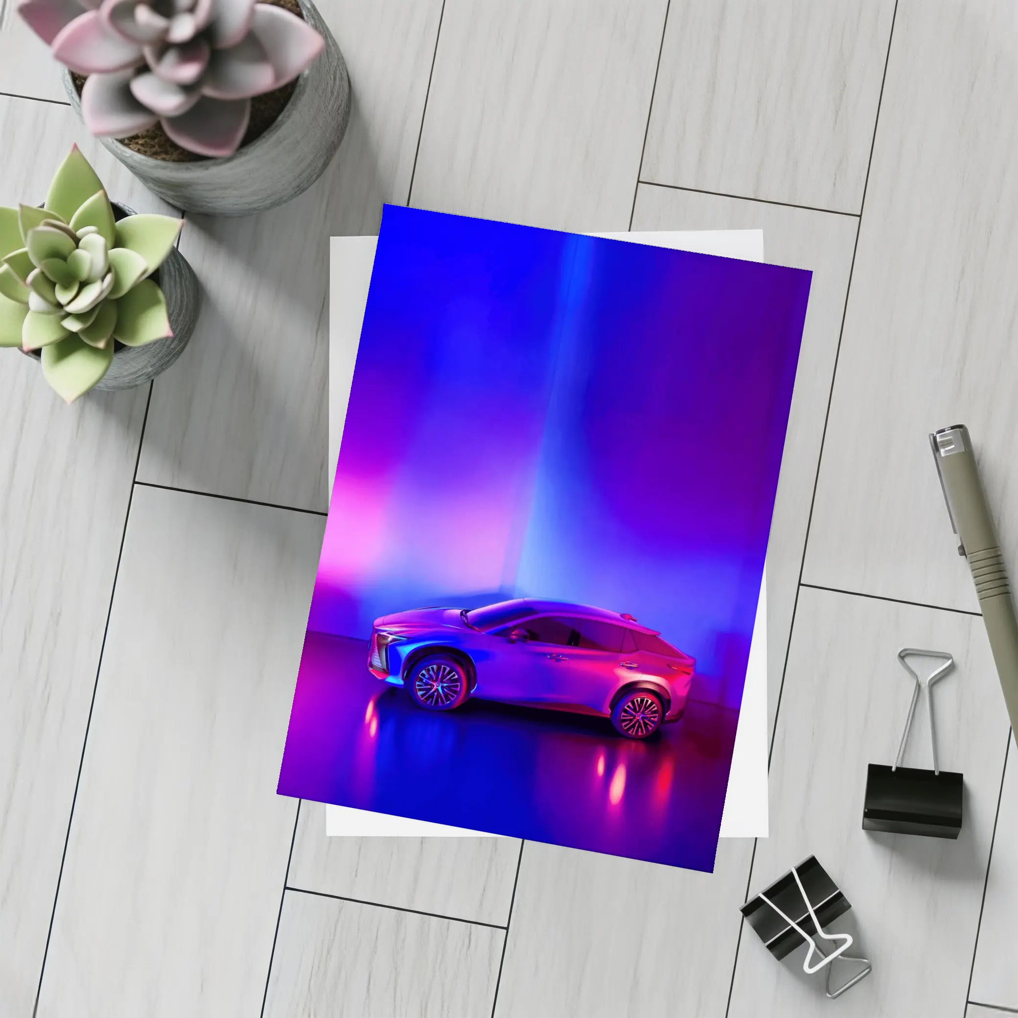 Lexus RZ Concept Car Neon Studio – Postcards