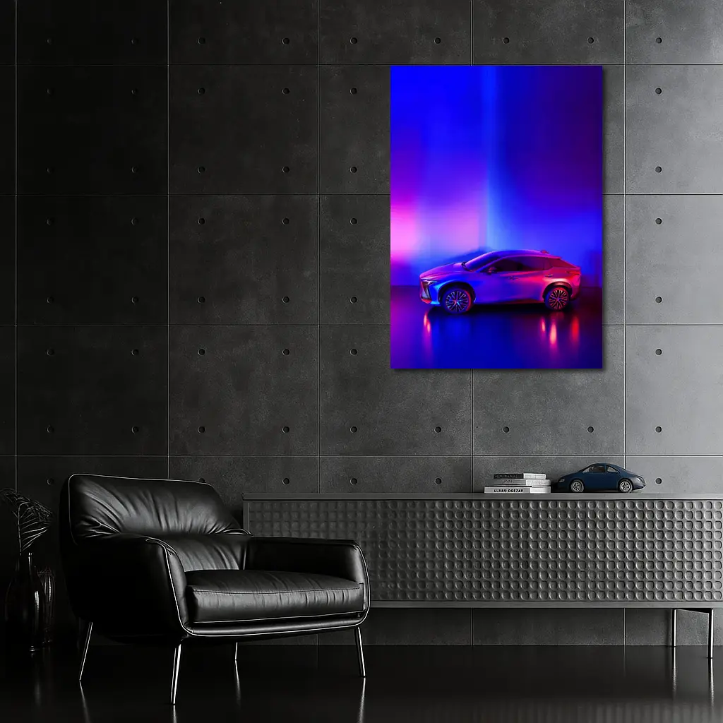 Lexus RZ Concept Car Neon Studio – Wall Art
