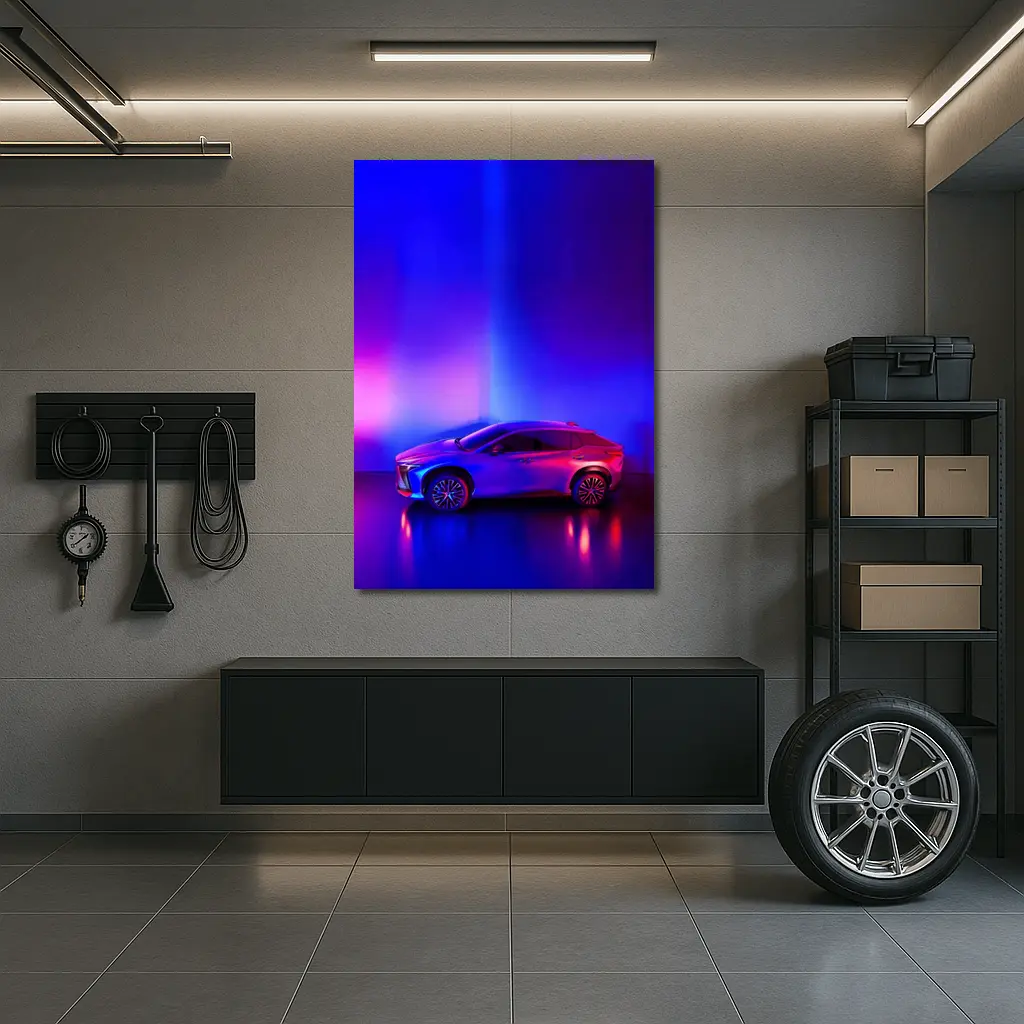Lexus RZ Concept Car Neon Studio – Wall Art