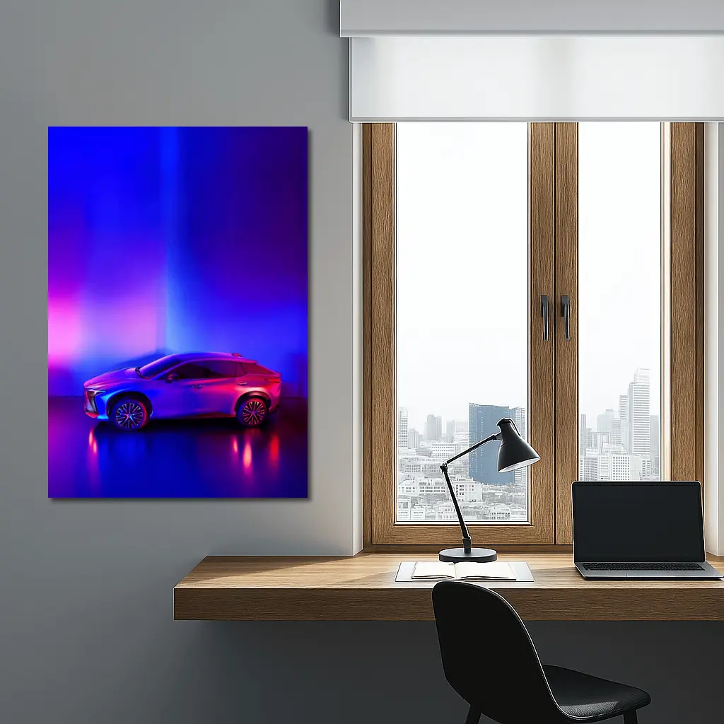 Lexus RZ Concept Car Neon Studio – Wall Art