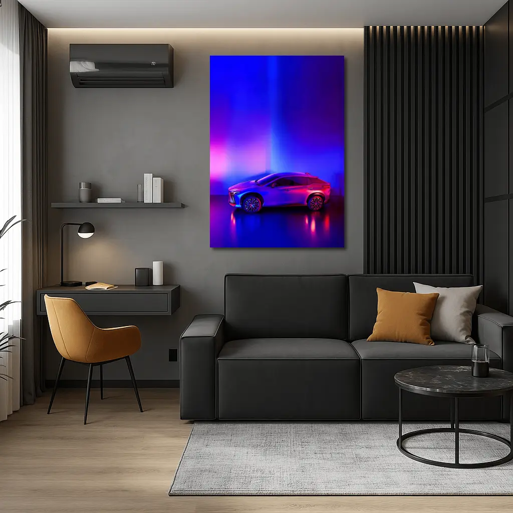 Lexus RZ Concept Car Neon Studio – Wall Art