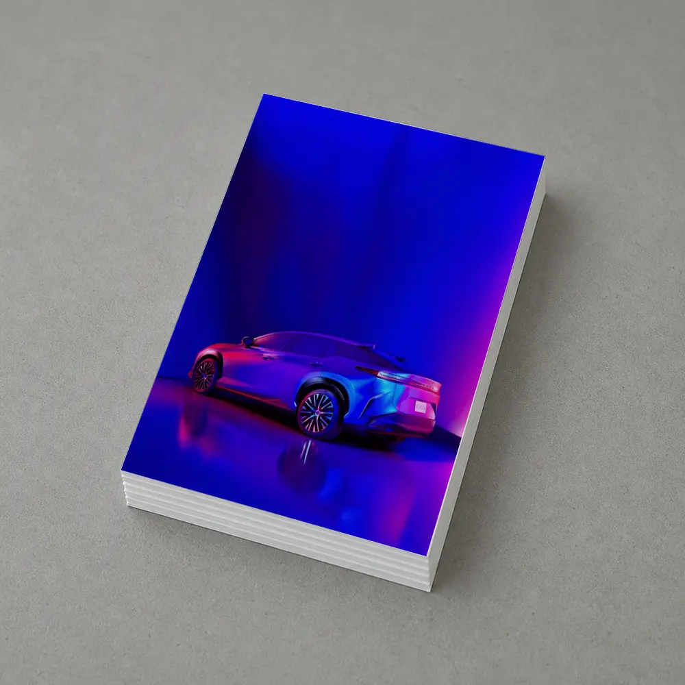 Lexus RZ Blue Neon Studio Light – Postcards