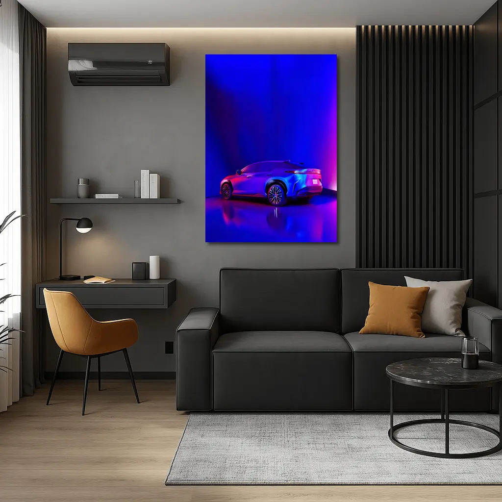 Lexus RZ Blue Neon Studio Light – Wall Art