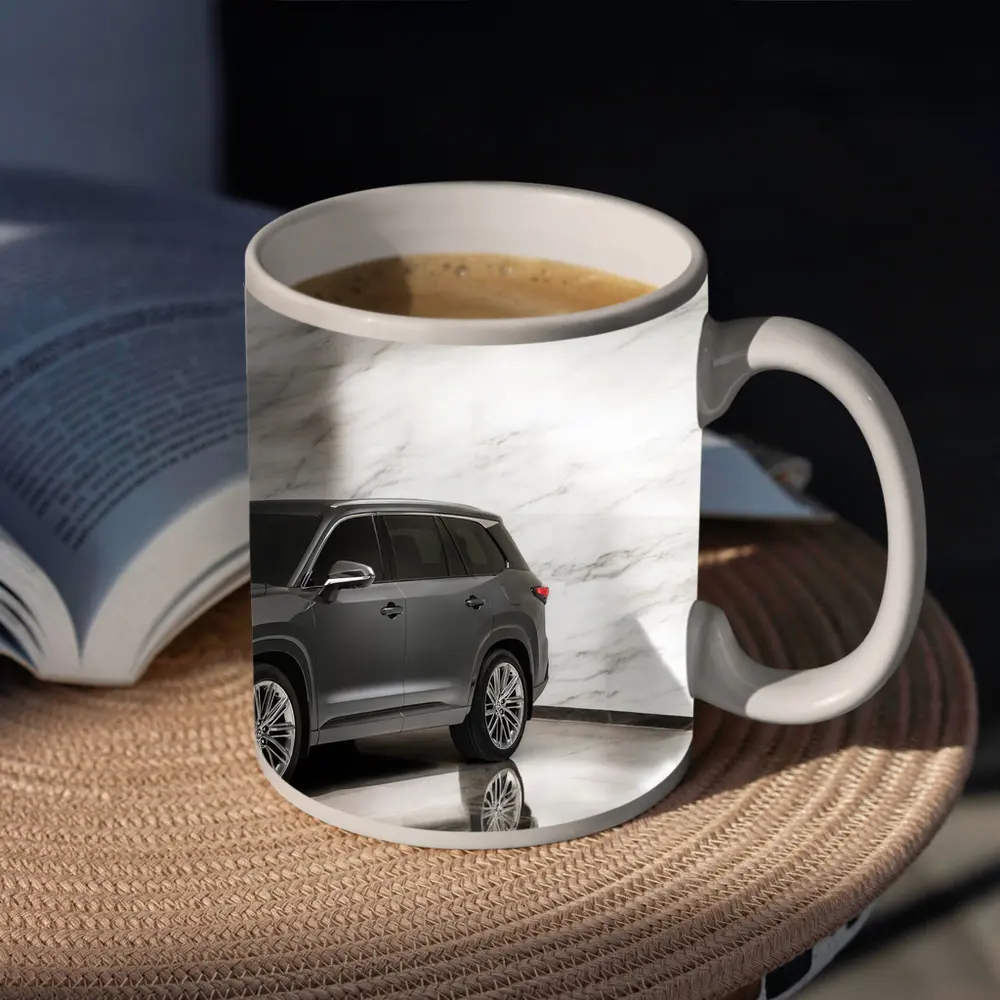 Lexus TX SUV Against White Marble Wall – Mugs