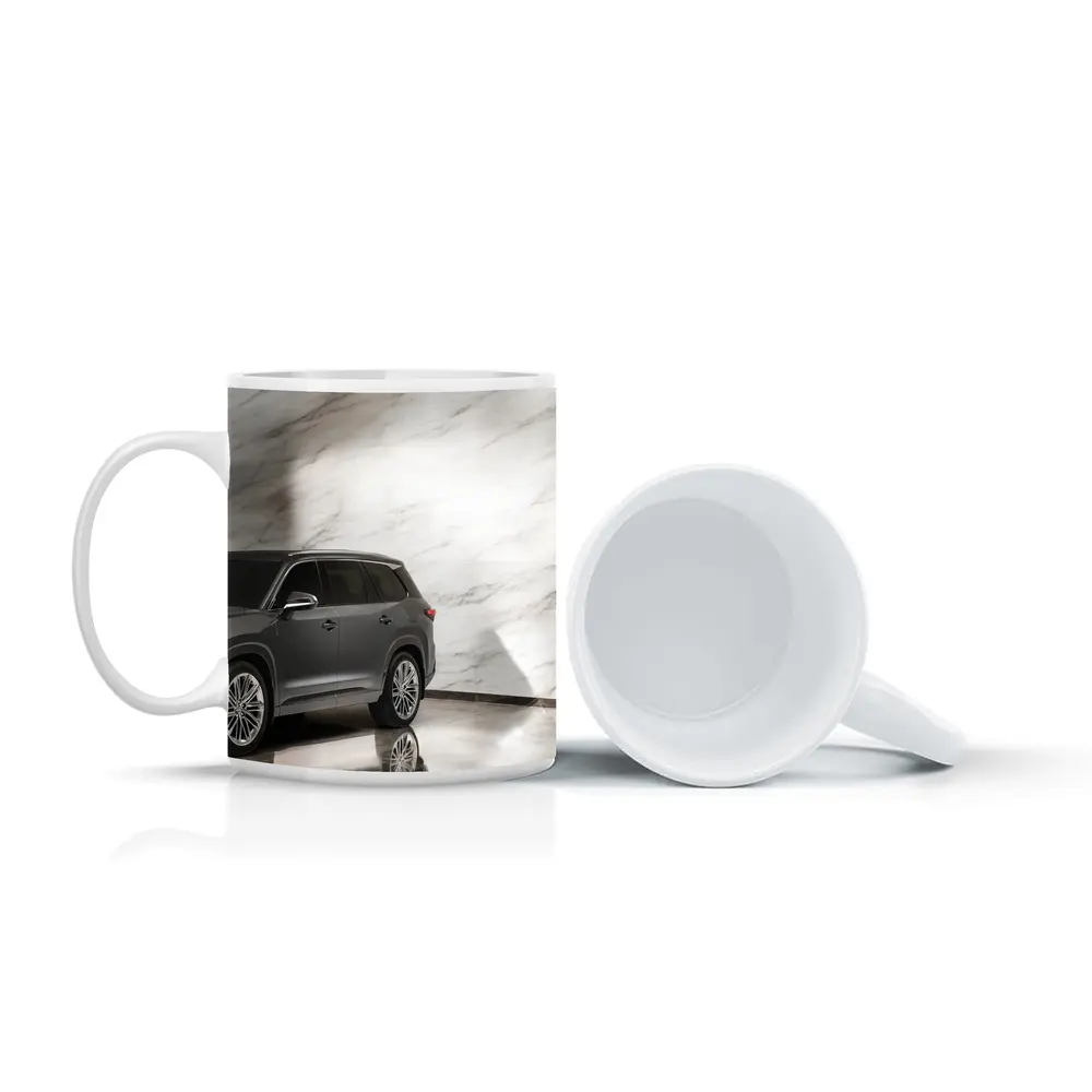 Lexus TX SUV Against White Marble Wall – Mugs