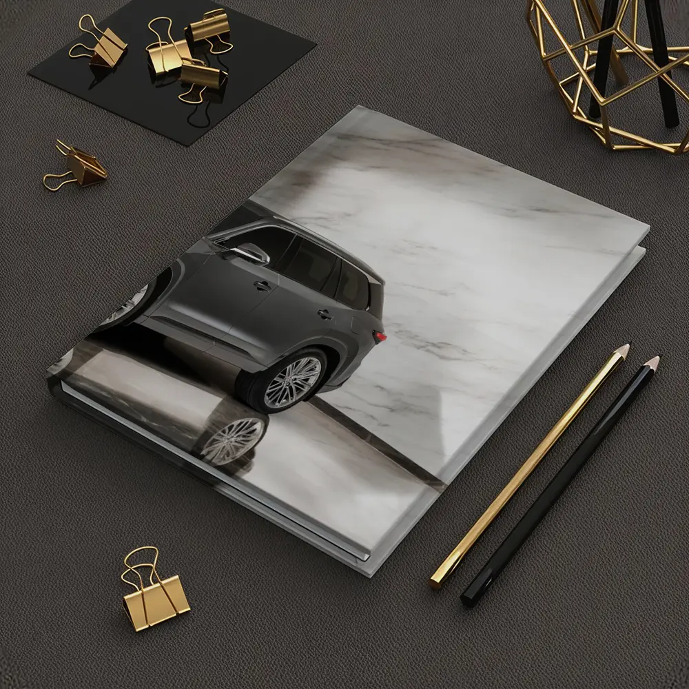 Lexus TX SUV Against White Marble Wall – Notebooks