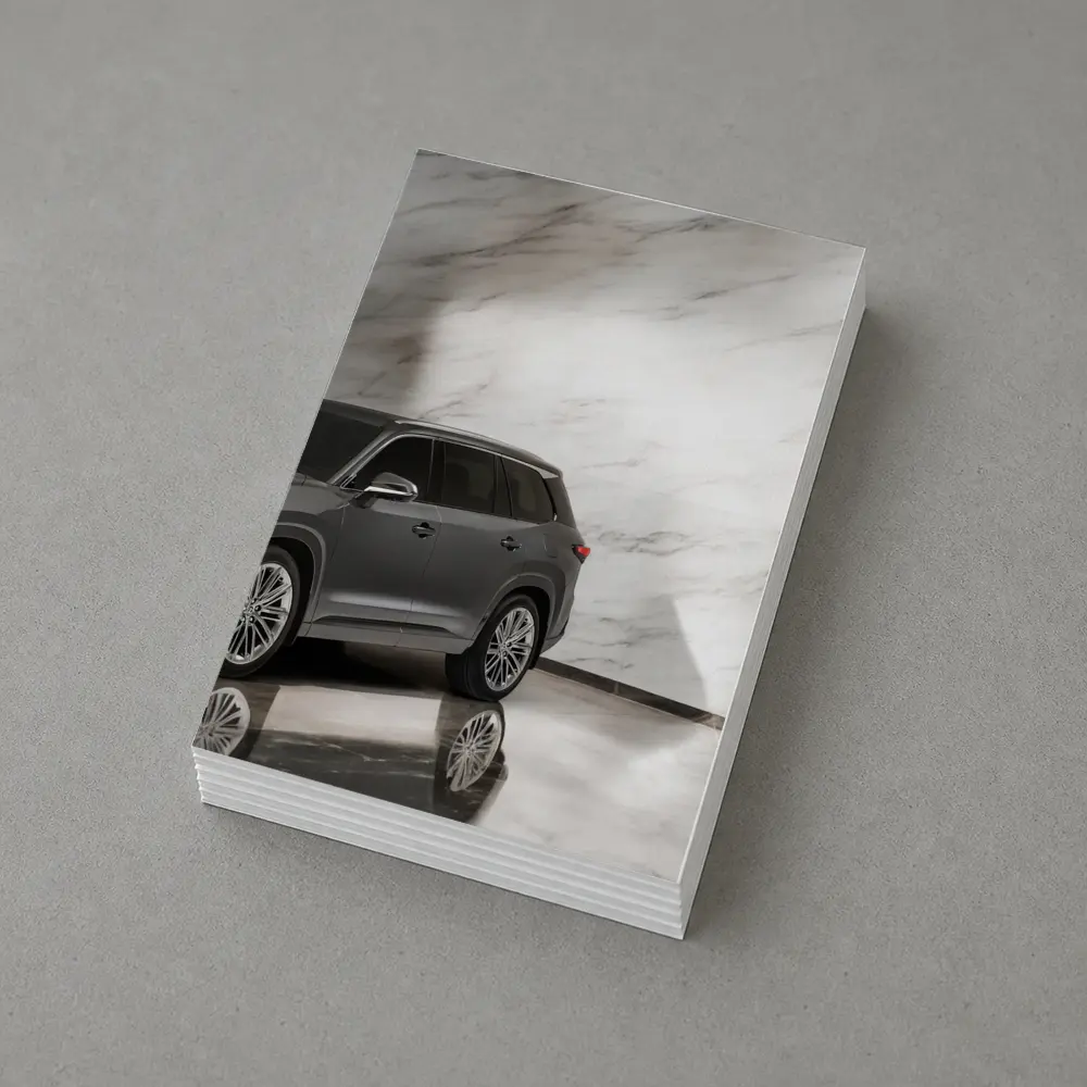 Lexus TX SUV Against White Marble Wall – Postcards