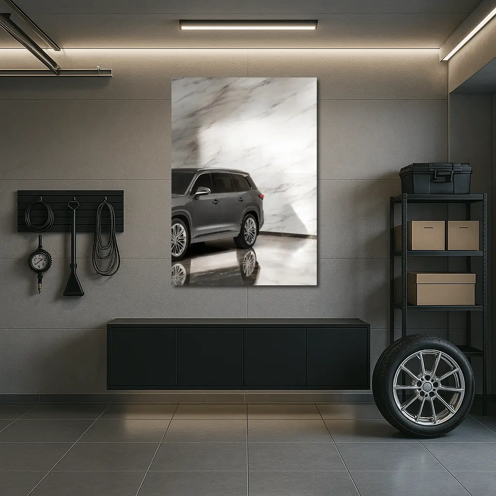 Lexus TX SUV Against White Marble Wall – Wall Art