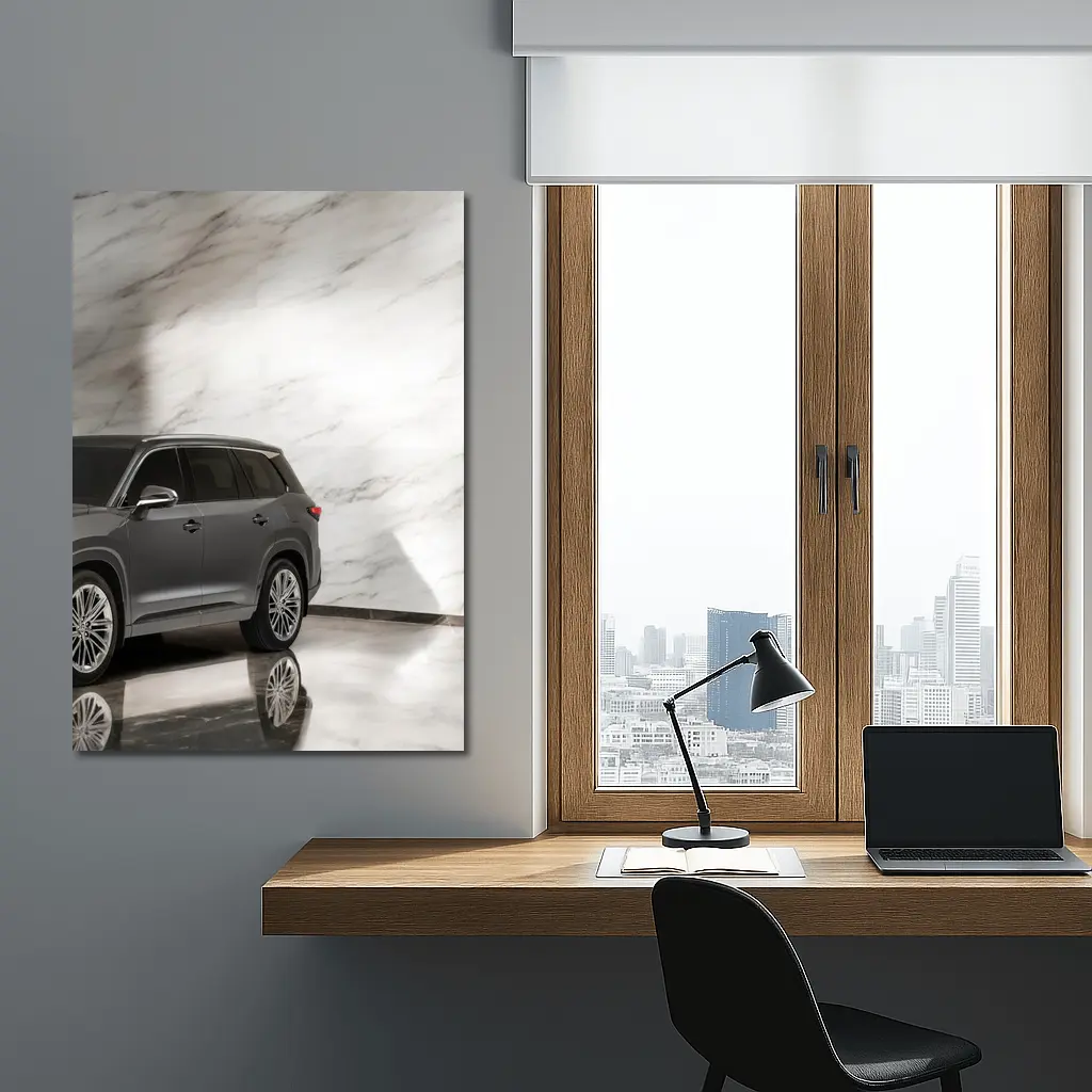 Lexus TX SUV Against White Marble Wall – Wall Art