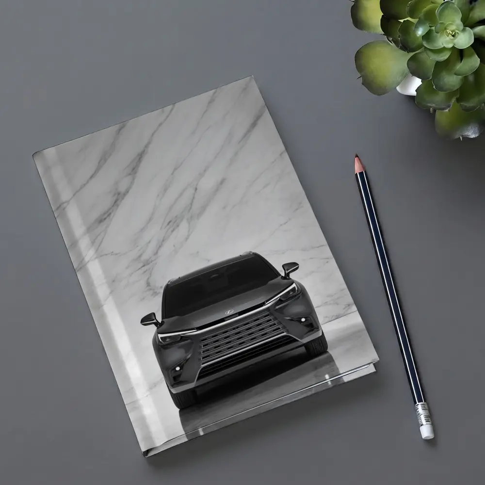 Lexus TX Front View White Marble Background – Notebooks
