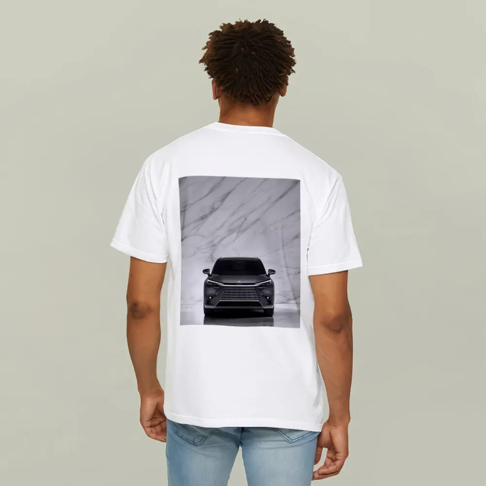 Lexus TX Front View White Marble Background – T-Shirts