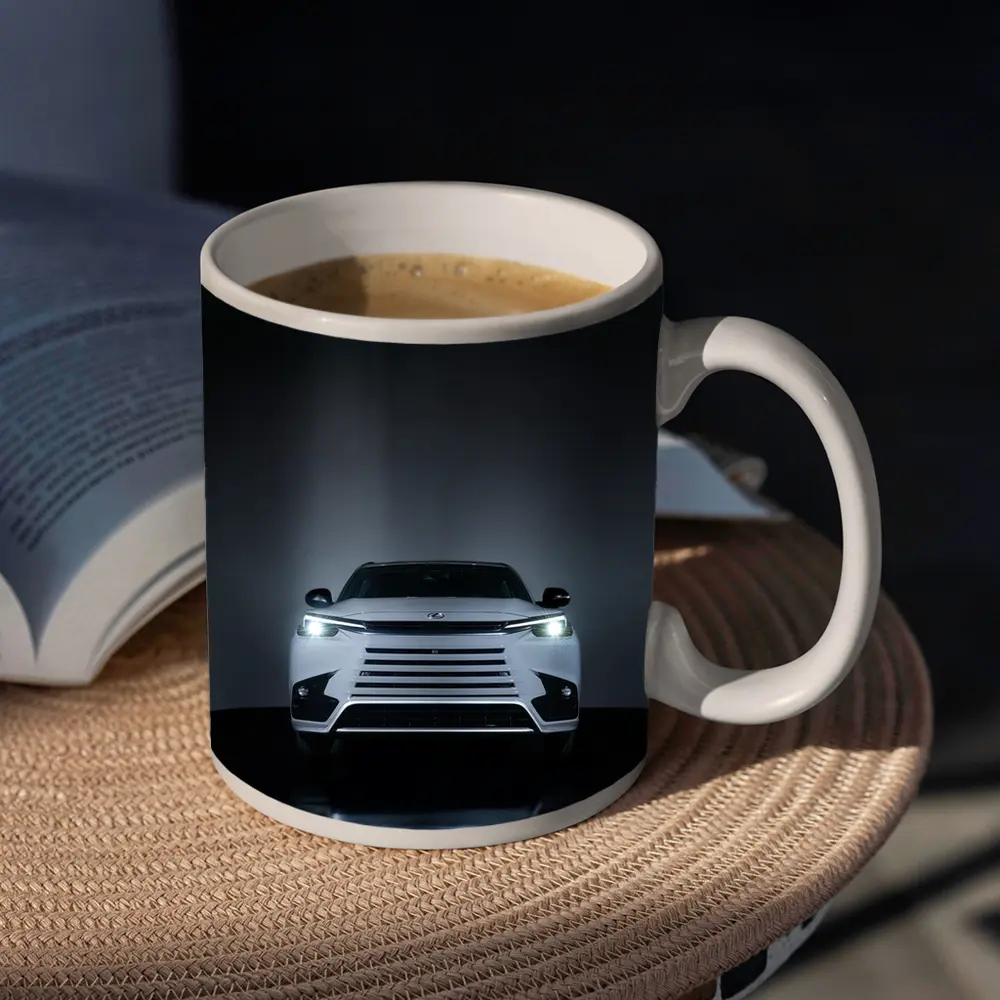 Lexus TX White Front View Dark Studio – Mugs