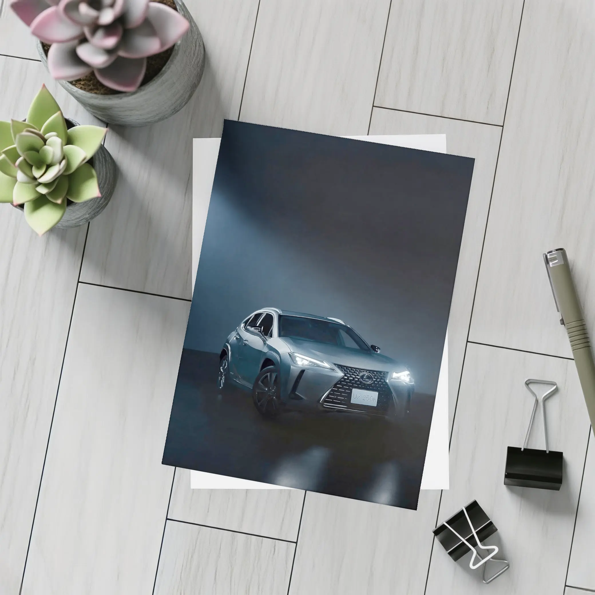 Lexus UX Gray SUV Dark Studio – Postcards
