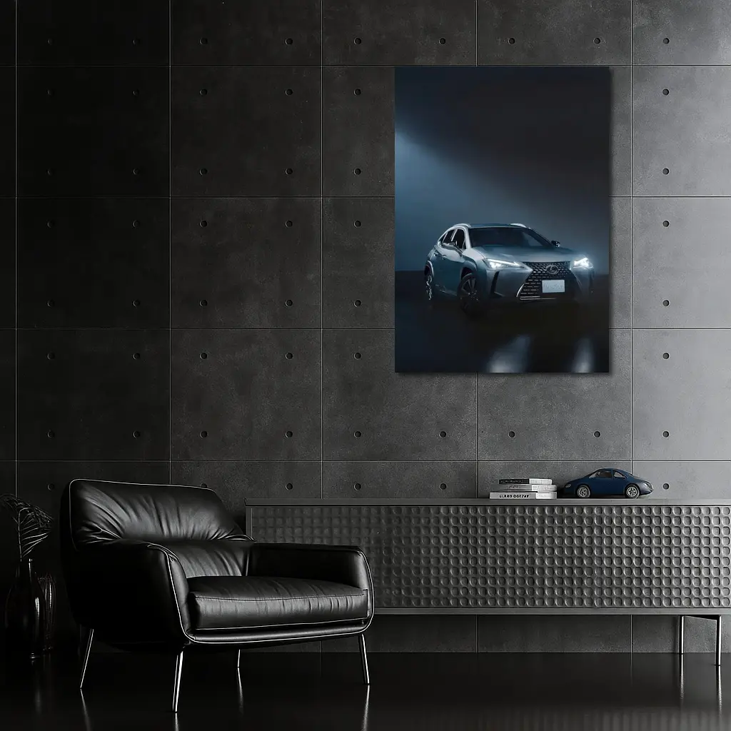 Lexus UX Gray SUV Dark Studio – Wall Art
